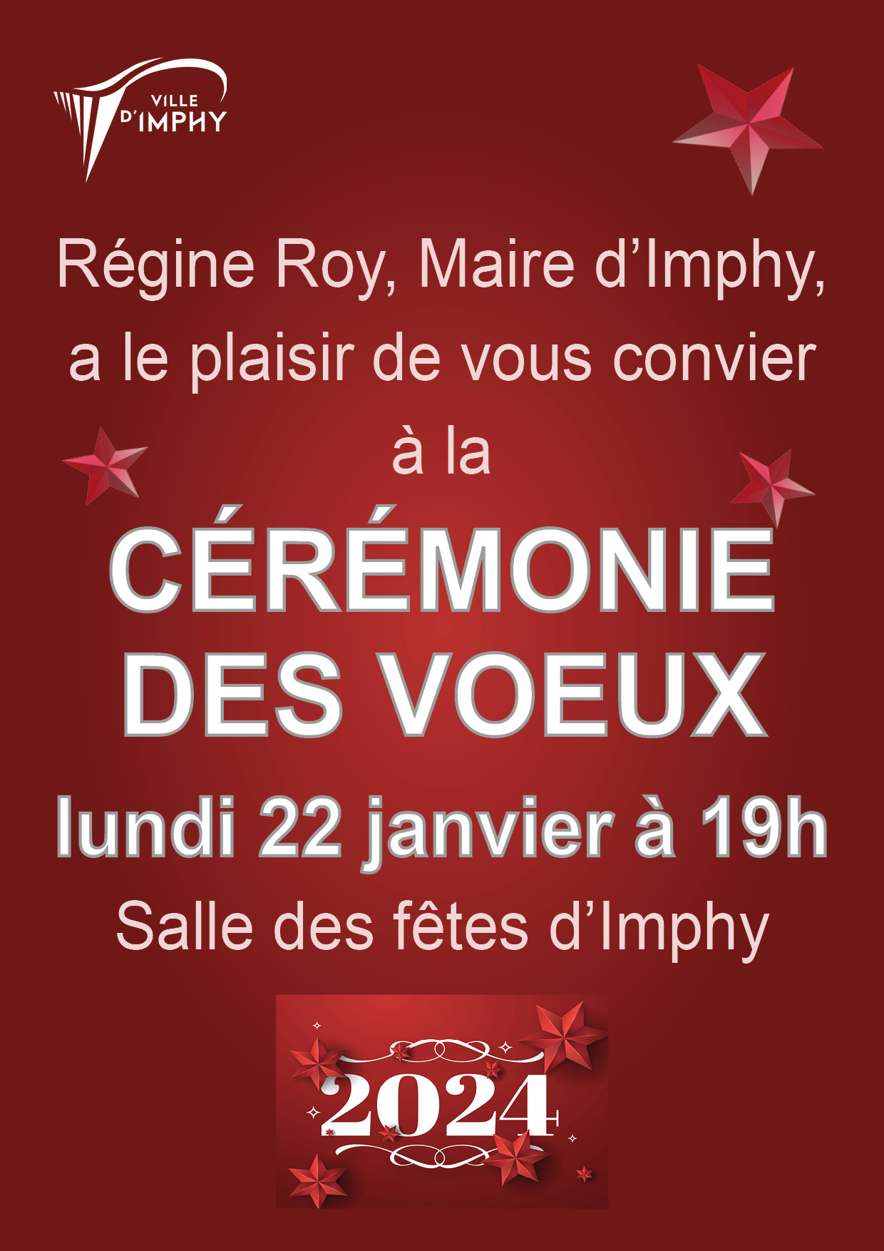 Affiche cérémonie des voeux