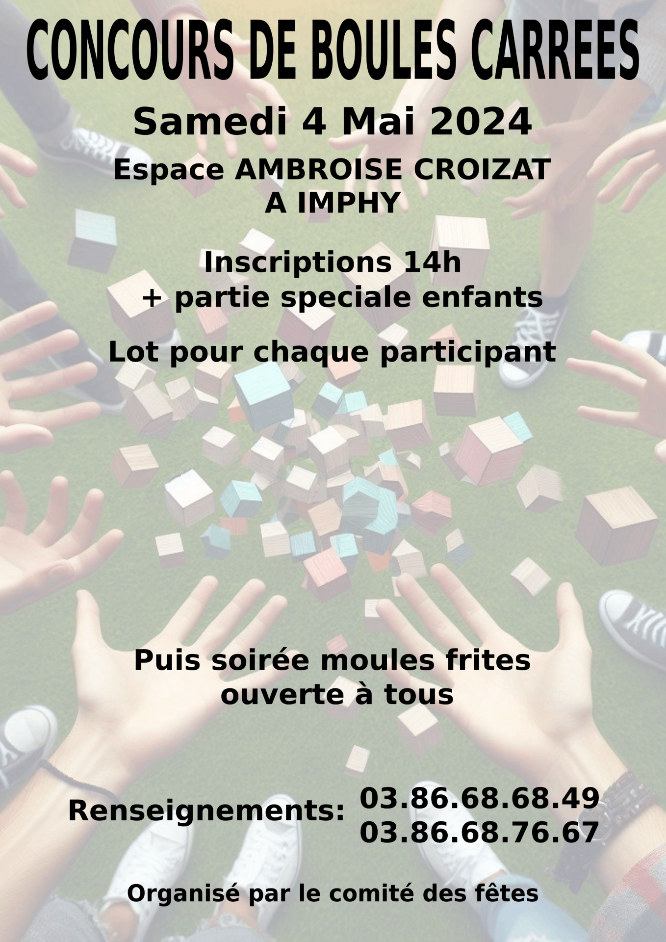 Affiche concours boules carrées