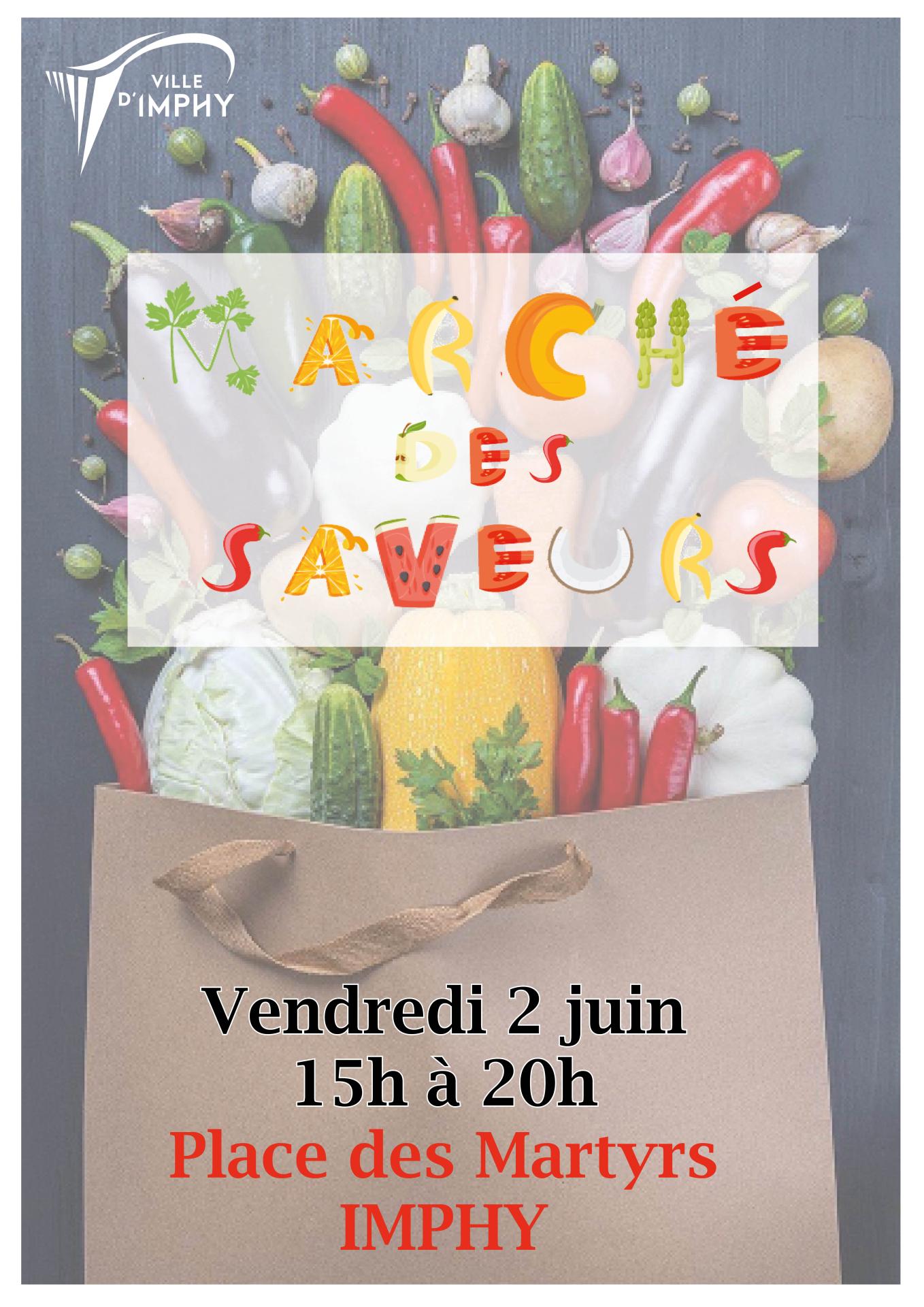 Affiche marché des saveurs
