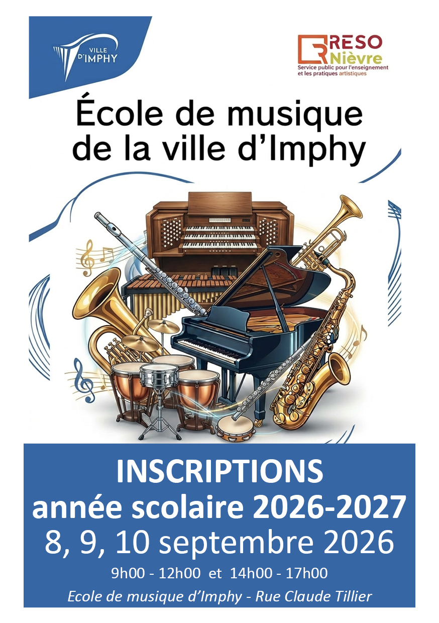 Affiche inscriptions école de musique
