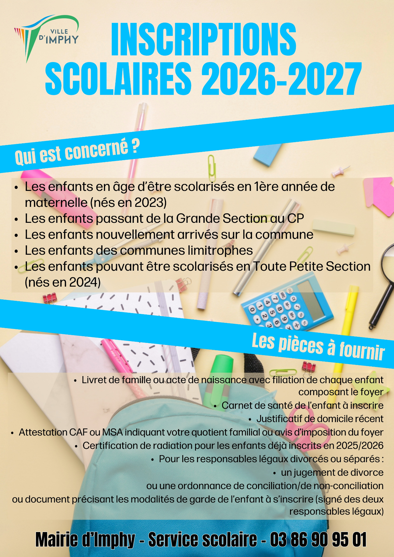 Visuel inscriptions scolaires