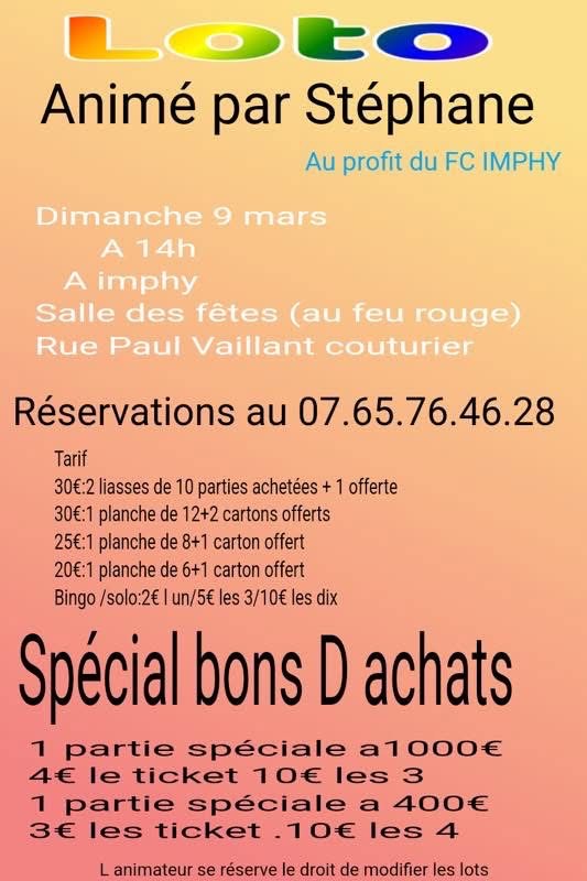 Affiche loto FCI 