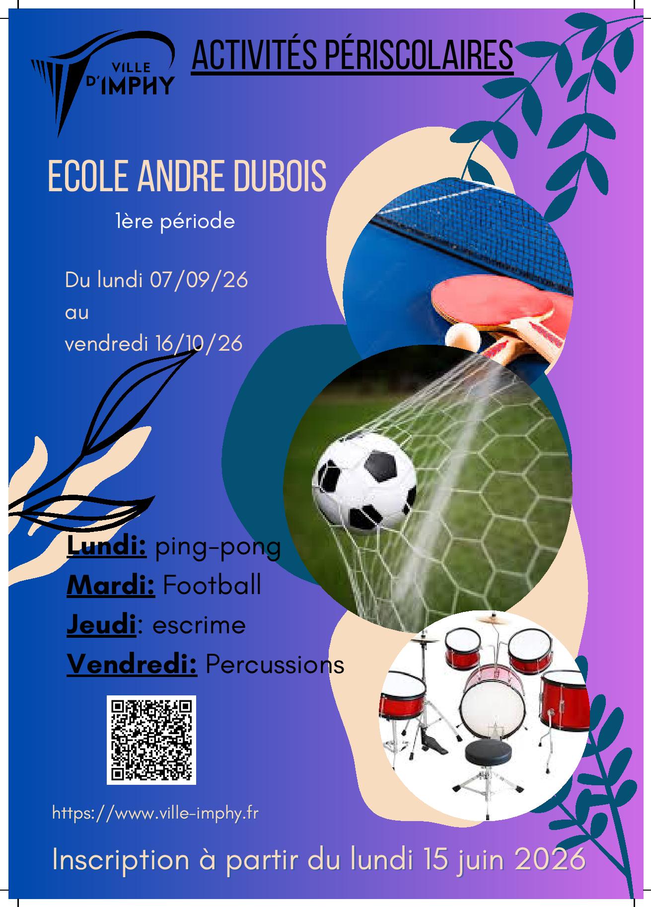 Visuel activités périscolaires