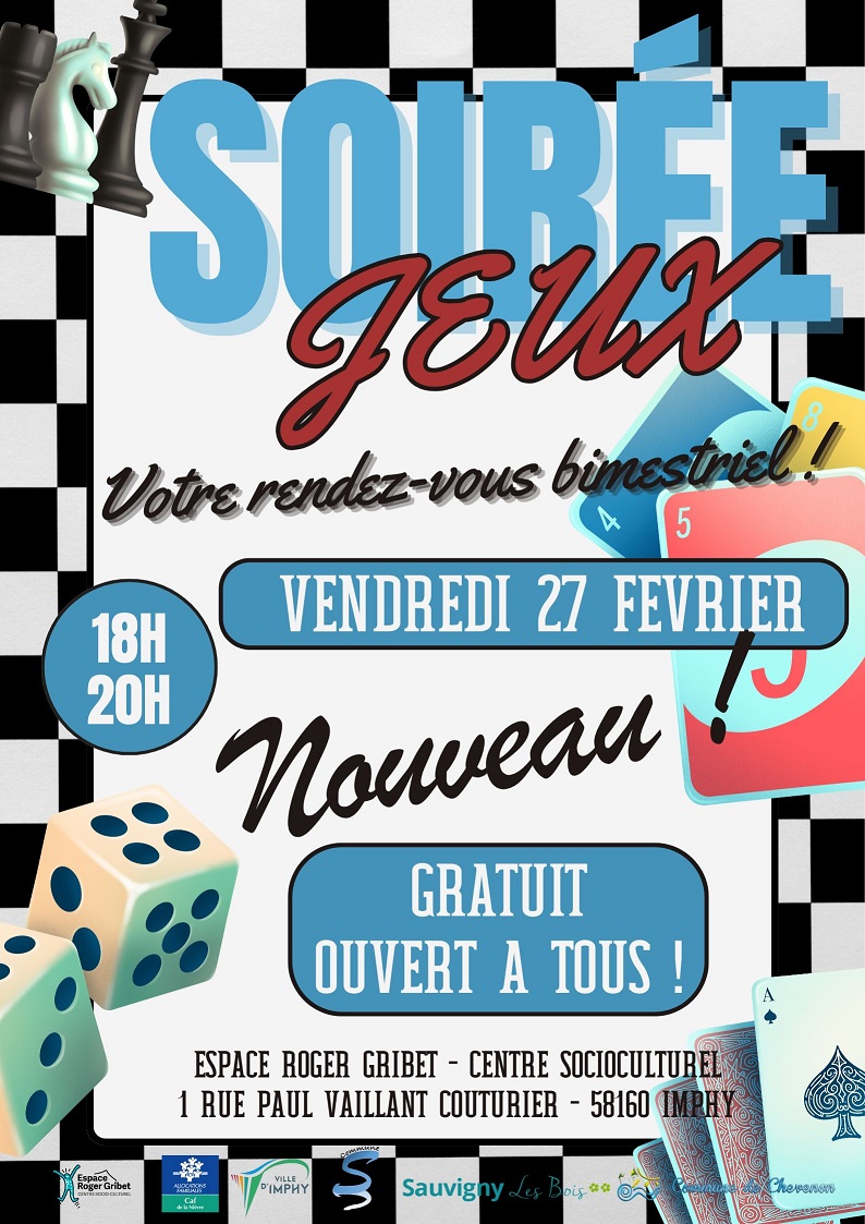 Affiche soirée jeux