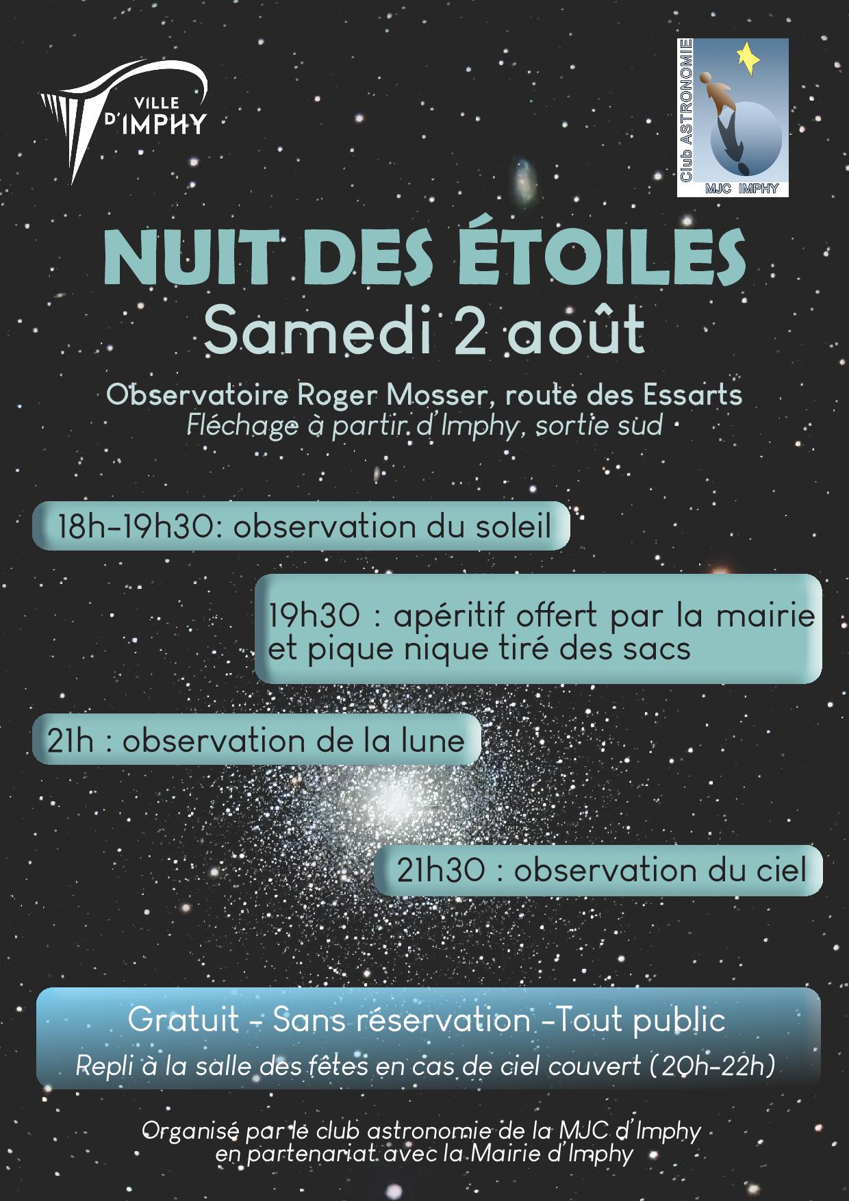 Affiche nuit des étoiles