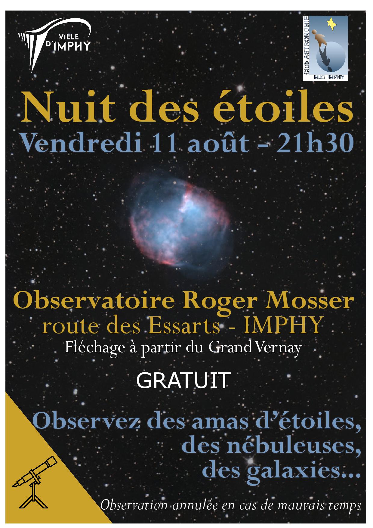 Affiche nuit des étoiles