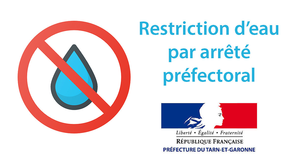 Visuel restriction d'eau