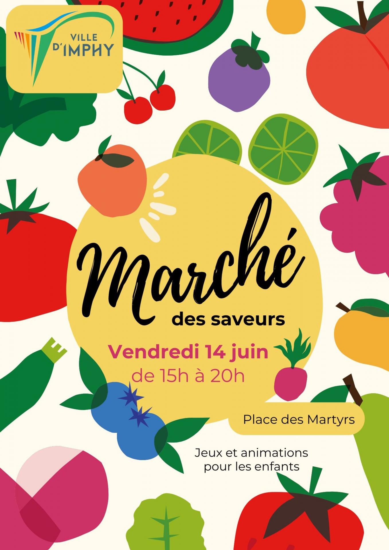 Affiche marché des saveurs